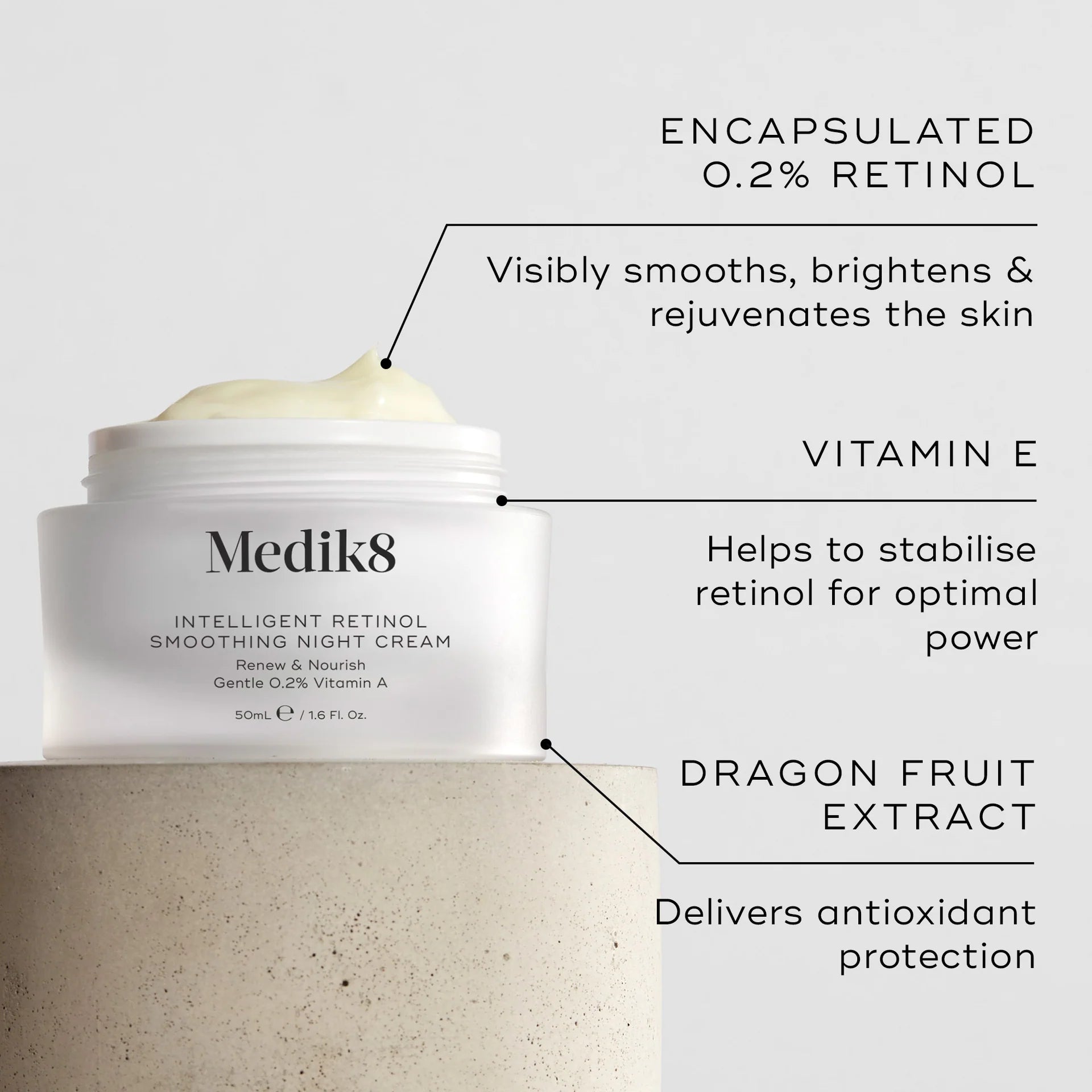 Medik8 | Intelligent Retinol Smoothing Night Cream (Previously Night Ritual Vitamin A) (50ml)
